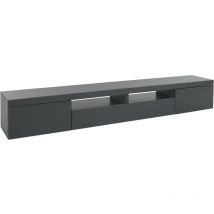 Dmora - Meuble tv Dconsigl, Buffet bas de salon avec 3 portes, Base meuble tv, 240x40h35 cm, Anthracite