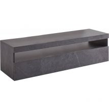 Dmora Meuble TV de salon, Made in Italy, Meuble TV 1 porte, Meuble TV de salon, cm 130x45h36, couleur Gris cendré