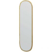 Dmora - Miroir Calypso, Verre miroité, Objet d'ameublement mural, Décoration avec miroir, 40x2h120 cm, Chêne, avec emballage renforcé