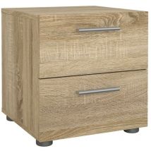 Nachttisch, Eichenfarbe 40 x 42,3 x 40,25 cm - Dmora