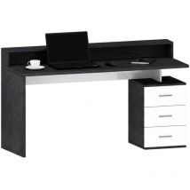 Dmora - Schreibtisch Svevo, Schreibtisch mit Platte, Mehrzweck-Büroschreibtisch, platzsparender Schreibtisch mit mehreren Positionen, 160x60h90 cm,