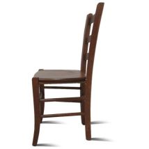 Dmora - Sedia 0, Set di 2 Sedie classiche in legno color Noce, Ideale per sala da pranzo, cucina o salotto, cm 44x45h87, con fondello in Legno