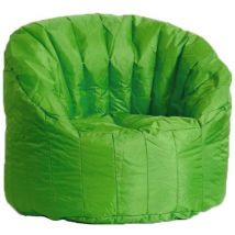 Dmora Sillón tapizado redondo, color verde, Medidas 80 x 80 x 80 cm, con embalaje reforzado