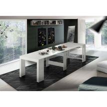 Dmora - Table à manger moderne, Made in Italy, Console extensible jusqu'à 12 places, avec support d'extension,51x90h77 cm (jusqu'à 300 cm) couleur