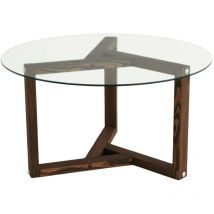 Dmora - Table basse Dperalt, Table basse, Porte-revues pour canapé, Etagère de salon, 75x75h40 cm, Tourterelle