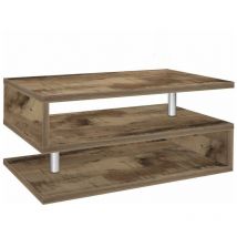 Dmora - Table basse Goffredo, Table basse de salon, Meuble de rangement bas, Table basse, 90x55h41 cm, Érable, avec emballage renforcé