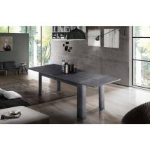 Dmora - Table de salle à manger extensible, Made in Italy, Table moderne avec rallonges, Console extensible, 140 / 190x90h75 cm, couleur Gris