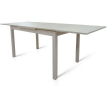 Dmora Table de salle à manger extensible, Table moderne avec rallonges, Console extensible, cm 80x130 / 210h76, Couleur frêne blanc, avec emballage