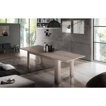 Dmora - Table de salle à manger extensible, Made in Italy, Table moderne avec rallonges, Console extensible, 160 / 210x90h75 cm, couleur orme perlé