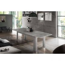Dmora - Table de salle à manger extensible, Made in Italy, Table moderne avec rallonges, Console extensible, 160 / 210x90h75 cm, couleur Gris cendré