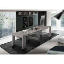 Dmora - Table à manger moderne, Made in Italy, Console extensible jusqu'à 12 places, avec support d'extension,51x90h77 cm (jusqu'à 300 cm) couleur