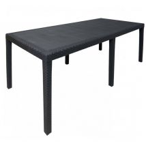Dmora - Tavolo da esterno Abbaviva, Ripiano rettangolare allungabile da pranzo, Tavolo da giardino estensibile effetto rattan, 100% Made in Italy,
