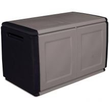 Dmora - Tronc de conteneur polyvalent polypropylène, boîte pleine longueur, 100% Made in Italy, 96x53h57 cm, couleur grise, avec emballage renforcé