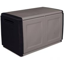 Dmora - Tronc de conteneur polyvalent polypropylène, boîte pleine longueur, 100% Made in Italy, 96x53h57 cm, couleur grise