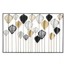 Dmora - Wanddekoration, Eisen, Goldfarbe, Maße: 120 x 2,5 x 79 cm