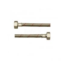 LUXOR Of 814 Flessibile Dn8 Acciaio Inox 500Mm Ø3/8" Maschio Prolungato Con Rosetta Scorrevole X 3/8" Femmina Con Guarnizione Inserita - CGADJS0500LAS