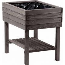 Hochbeet mit Ablageboden 80 x 58 x 80 cm, Anthrazit Hochbeet - Dobar