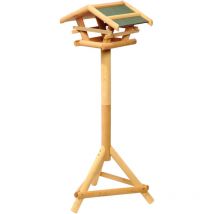 Vogelfutterhaus Kiefernholz mit Bitumendach & Ständer 103 x 37 x 28 cm Vogelhaus - Dobar