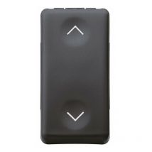 Doble Pulsador Gewiss system interbloqueado negro GW21521