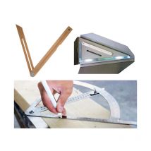 Doble cuadrado alfa 800x320 + falso cuadrado de madera + cuadrado de carpintero Emile Peyron kitalpha