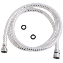 Flessibile doccia pvc Bianco/Argento 1,50 metri