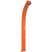 Arkema Design - Doccia Solare da Esterno Giardino 30L Miscelatore e Lavapiedi Arkema Spring Arancio