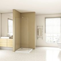 Walk In 65x185cm parete doccia da 6 mm Vetro Temperato Trasparente Anticalcare Barra Stabilizzatrice Modello-1 da 140 cm Tagliabile