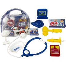 Docteur, Ensemble, Dans, Valise, Docteur, Stéthoscope, Seringue