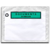 Lot de 100 Pochettes Documents ci-inclus paper-list A6