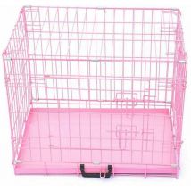Briefness - Dod Cage Puppy Training Crate Pet Carrier, Dog Crates Double Doors Foldable Non-Chew Metal Pet Puppy Cage with Removable Tray Traveling