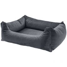 Dog Bed Velvet 80x67x22 cm Grey Madison