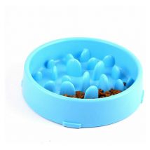 Dog Feeder Slow Eating Pet Bowl respectueux de l'environnement Durable Non Toxique Prévention Étouffement Bol Design sain pour Chien Pet 20CM (Bleu)