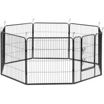 Dog Pen Puppy pen with door Steel 8 modular segments