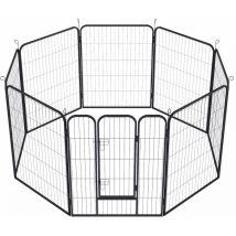 Green Bay - Dog Playpen 8 Panel Foldable Cat Puppy Exercise Pen Heavy-Duty Pet Fence 80cm h x 80cm w