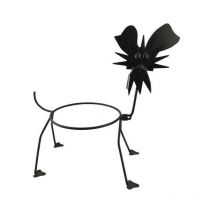 Dog Pot Holder - Large - 10 Ring - Black