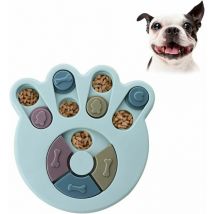 Hoopzi - Dog Puzzle, Dog Food Dispenser Toy, Durable Interactive Dog Toy, Dog iq Training Toy (Blue)