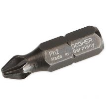 Dogher - Caja con 10 puntas de atornillar S2, PZ2 401-PZ2-10