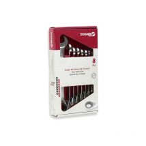 Dogher - 457-038 coffret 8 clés peigne. cliquet rev