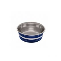 Dogit Comedero Aceroinox, blauer Streifen, 560 ml