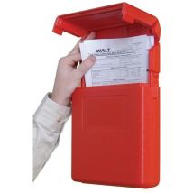 Dokumentenbox B260xH318mm din A4 hoch Öffnung ob rot Justrite