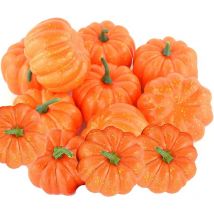 Dolaso 12 Stück Kleine Realistische Künstliche Kürbisse Für Zuhause, Garten, Herbsternte, Erntedankfest, Halloween-dekoration (orange)