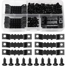 DOLASO 85 Stück Sägezahn-Bilderrahmenhaken + 170 Stück Schrauben, Doppelloch-Sägezahn-Bilderrahmenaufhänger, für Kunst, Foto, Bild, Leinwand,