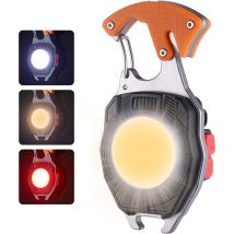 Dolaso - cob Mini flashlight porte clés, 6 Modes Porte Clés Cob Lampe, Lampes d'inspection Étanche, Mini Lampe de Poche Rechargeable usb avec