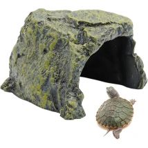 Großes Reptilienversteck aus Kunstharz, Reptilienunterschlupf, Schildkrötenversteck, Reptilienunterschlupf, Lebensraumdekoration,