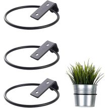 DOLASO Lot de 3 Support Mural pour Pot de Fleur,Support de pot de Fleur Pliable en Métal, mur de Support de pot de Fleur Extérieur de Jardin à la