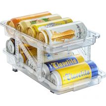 Organisateur de réfrigérateur, distributeur de canettes pliable Distributeur de canettes Porte-boîtes extensible Organisateur de boissons pour