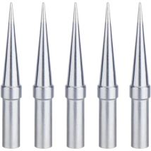 DOLASO Panne à Souder, 5 Pièces Pointe de Fer à Souder Conico 0,4 mm de Remplacement, Pointes de Soudure Cuivre Plaqué Nickel, Applicable for Weller