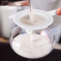 Passoire alimentaire ultra fine en nylon avec poignée - Pour la cuisine, les aliments, les yaourts, les yaourts - Tamis en maille à double oreilles