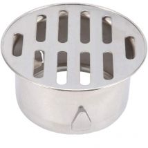 Siphon de Sol en Acier Inoxydable, Couvercle de Grille Rond Anti-Blocage Rond, Crépines de Vidange de Balcon pour Salle de Bain, Cuisine, Salle de