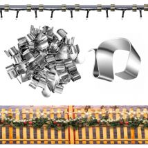 Dolaso Weihnachtslichthaken, Outdoor-girlande, Dachrinnenbefestigung, Lichterkette, Weihnachtsbeleuchtung, Dachrinnenhaken, Verzinkte 